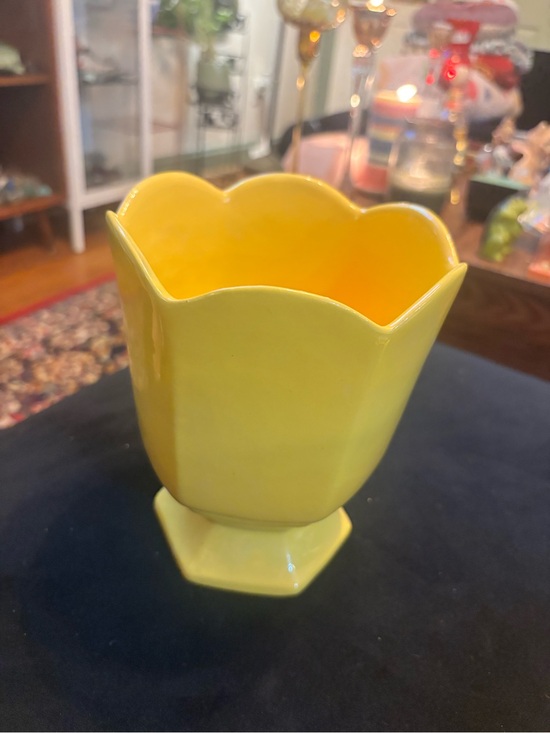 Frankoma Other - VINTAGE FRANKOMA POTTERY TULIP VASE OR HOUSE PLANTER MCM AUTUMN YELLOW!